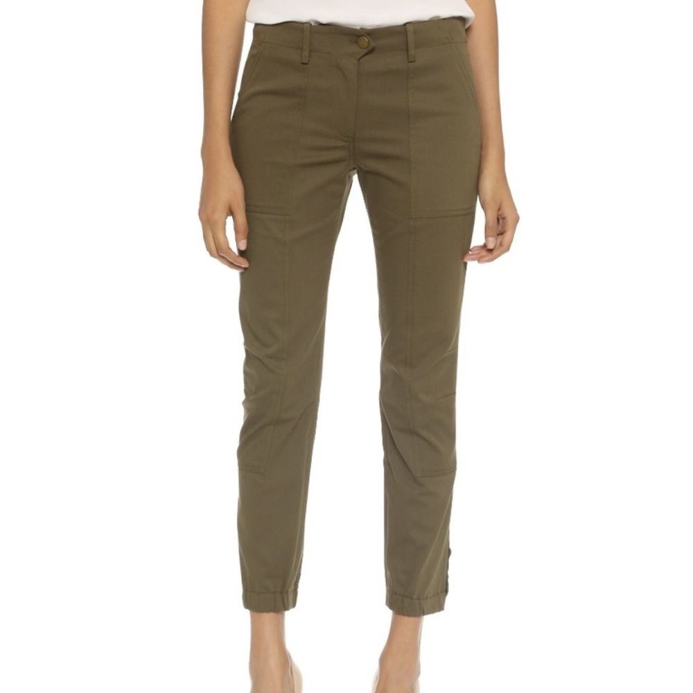 Veronica Beard Jeans Field Cargo Pants Army Olive Green